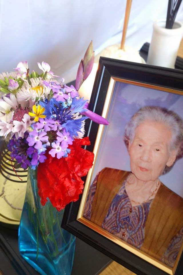 祖母とお花